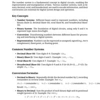 Number System and Representation Short notes - Digital Circuits ...