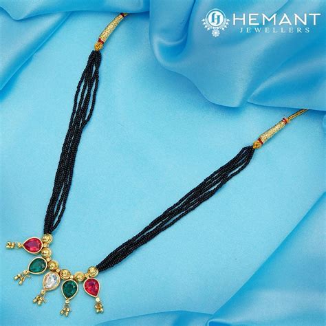 Traditional Maharashtrian Kolhapuri Mangalsutra 5 Panadi 8-10 Vertical ...