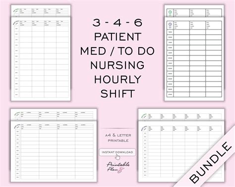 Nurse Hourly Shift Schedule BUNDLE