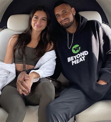 Nick Kyrgios' girlfriend, Costeen Hatzi, celebrates him after US Open loss