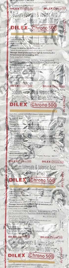Dilex Chrono 500 Strip Of 10 Tablets: Uses, Side Effects, Price ...