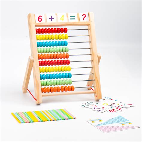 木制十档多功能算术计算架儿童智力开发数学运算算盘早教益智玩具-阿里巴巴