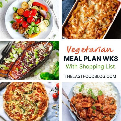 Vegetarian Meal Plan Week 8