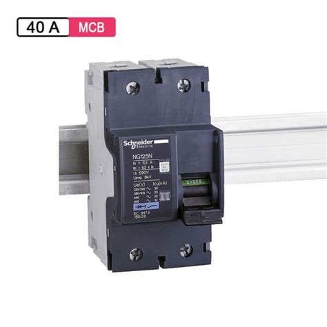 Schneider Electric Acti 9 AC MCB 40A 3M 2Pole 25kA NG125N | mykit | Buy ...