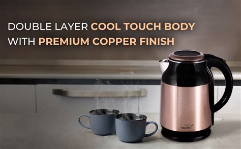 V-Guard Stainless Steel VKS17 Prime Electric Kettle For Hot Water|1.7 ...