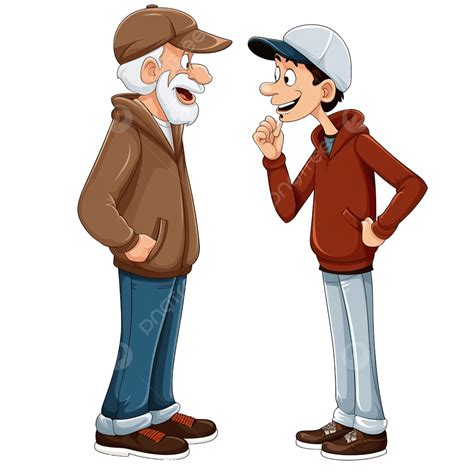 Old And Young Men Talking, Men, Young, Old PNG Transparent Image and Clipart for Free Download