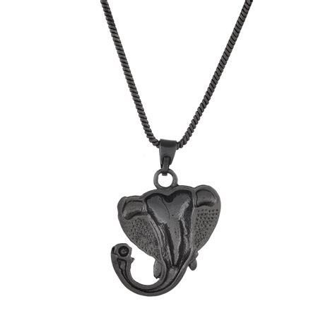 Eclipse Traditional Ganesha Black Mens Pendant – VOYLLA