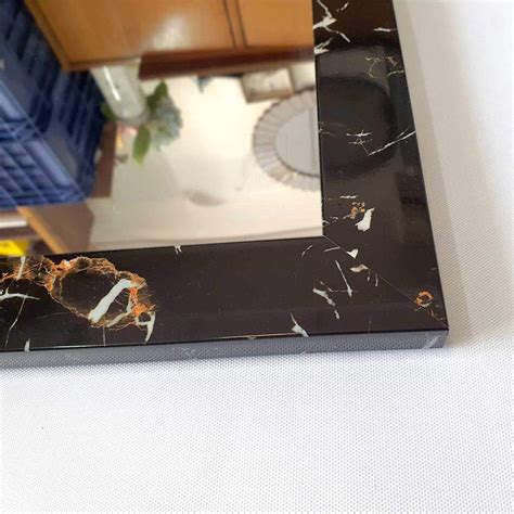 Marble Finish Wall Decorative Mirror For Home And Bathroom - 12 x 18 I ...
