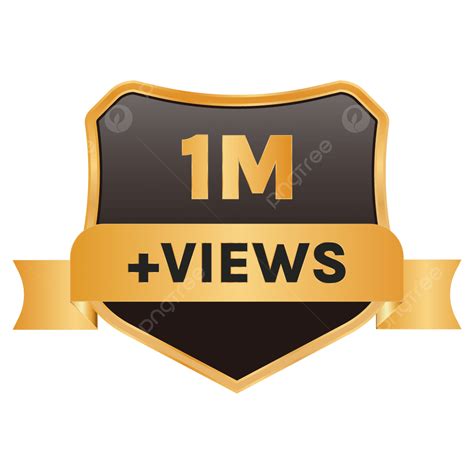 Golden 1 Million Views Celebration Background Design, 1m Views ...