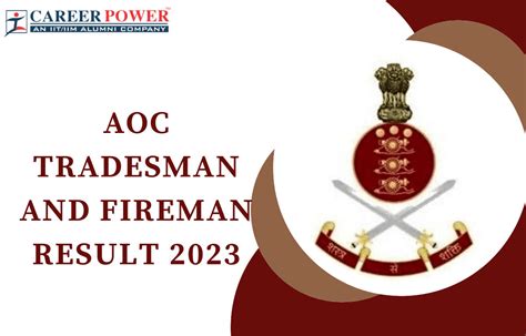 AOC Result 2023 Out for Fireman and Tradesman Posts, Download Result PDF
