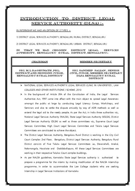 Model for DLSA - INTRODUCTION TO DISTRICT LEGAL SERVICE AUTHORITY (DLSA ...