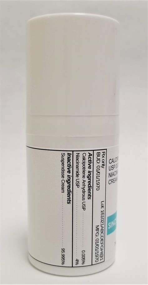 CALCIPOTRIENE 0.005% / NIACINAMIDE 4% (Sincerus Florida, LLC): FDA Package...