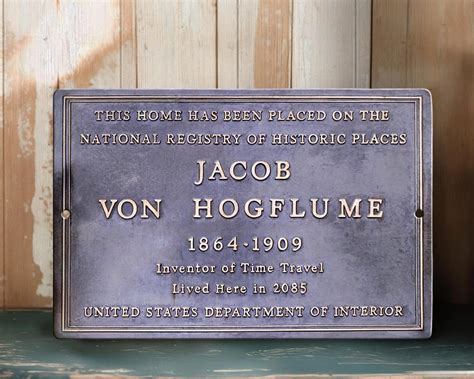 Buy Historic House Inventor of Time Travel Lived Here Retro Metal ...