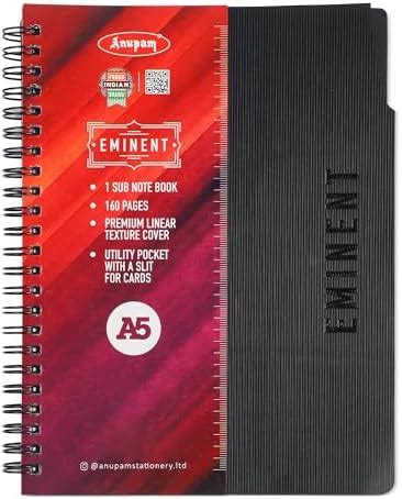 Anupam Eminent 1 Subject Notebook A5, 70 GSM, 40 Sheets (80 Pages ...