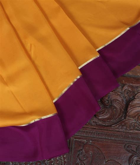 Buy Yellow Mysore Silk Saree T344061