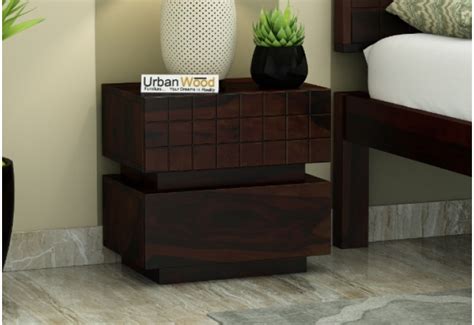 Solic Wooden Bed Without storage (Walnut Finish)