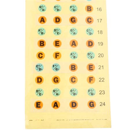 ⚡️Buy Maxbell Fretboard Note Label Stickers Fingerboard Position ...