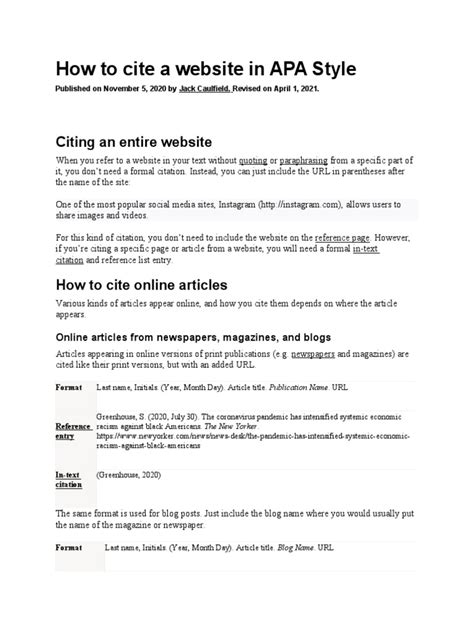 Image result for APA Referencing Web Page