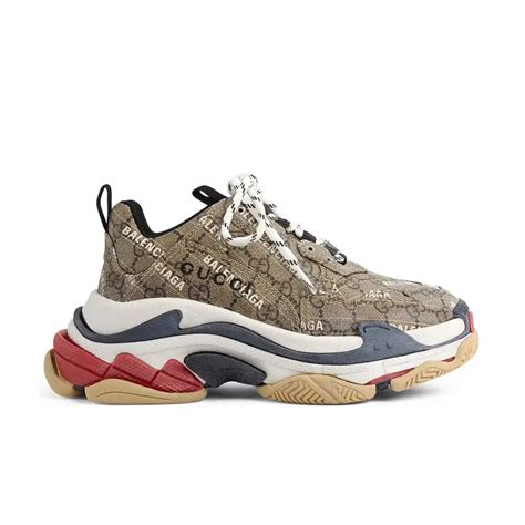 Shop Pre-Owned Gucci x Balenciaga "The Hacker Project" Triple S ...