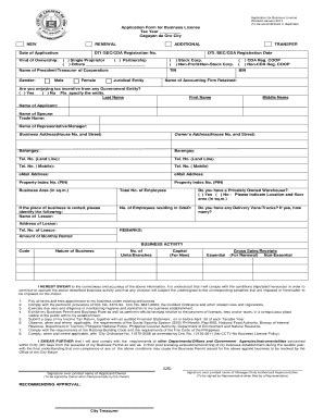 Business Permit Application Form - Cagayan De Oro - Fill and Sign ...