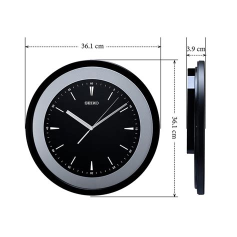 QXA812S Black-White Dial Clock with Hour Marker – SEIKO CLOCKS INDIA
