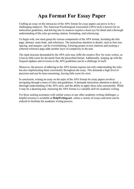 Image result for Full APA Format Paper
