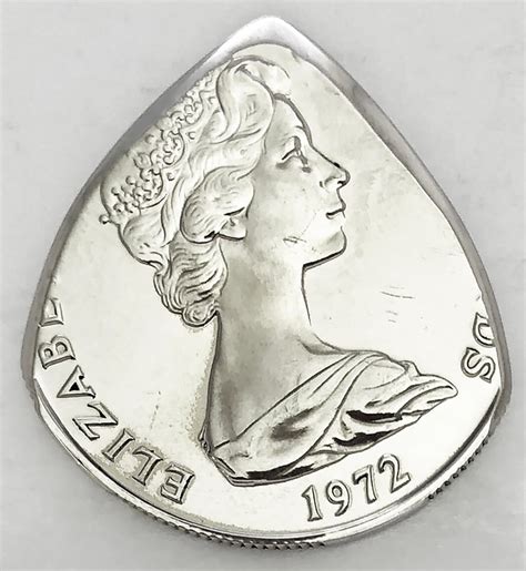 1972 Cook Islands 50 Cents Coin Guitar Pick
