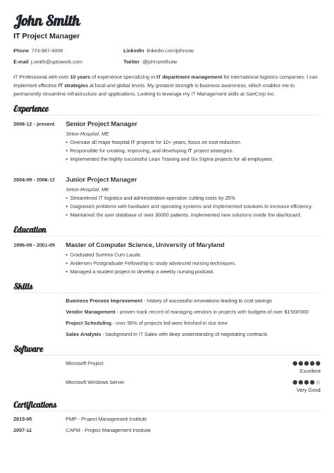 Image result for Resume Example through HTML