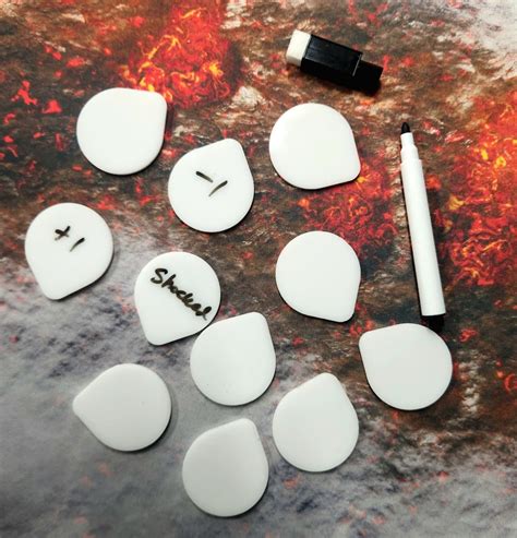 Wet & Dry Erase Tokens Set of 10 with Dry Erase Marker