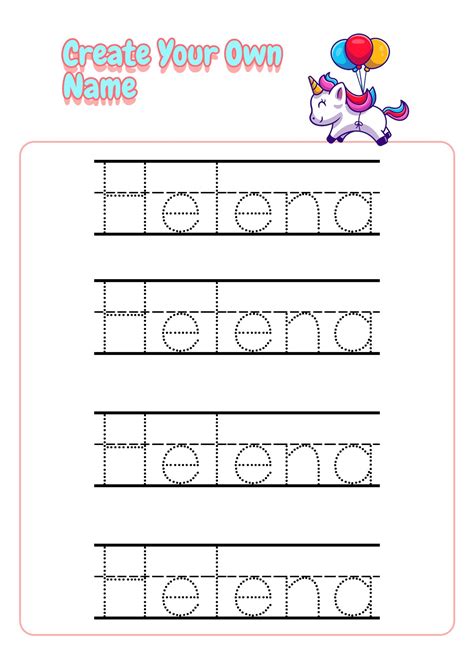 Create Your Own Tracing Name Worksheet | Name tracing worksheets, Tracing worksheets, Name ...