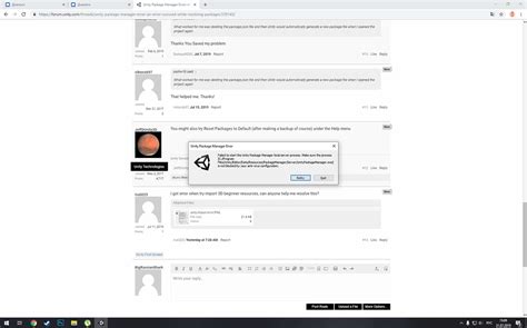 Image result for Error Refreshing Packages Unity