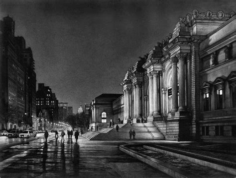 Frederick Mershimer - Museum Night (a night view of life on Fifth Ave ...
