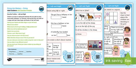 👉 Y1 DiM: Step 2 Describe Position – Left and Right Cards