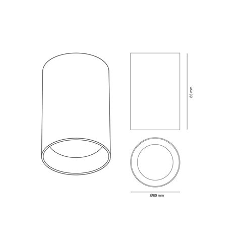 Foco de superficie fijo redondo para techo. Neil con una luz blanco