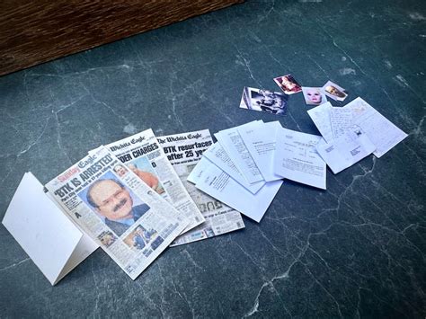 Buy 1:12 BTK Serial Killer Dennis Rader True Crime Paper Pack Dollhouse ...