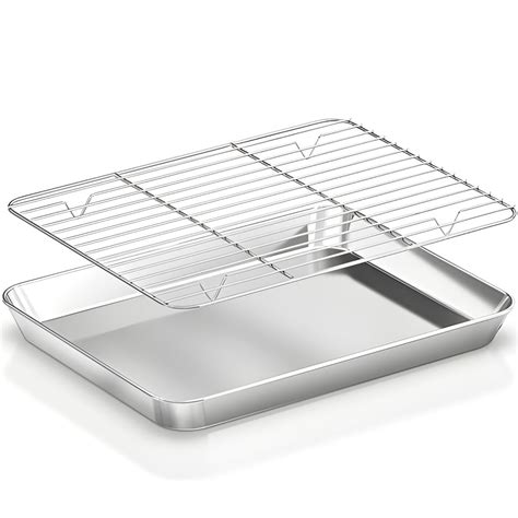 Baking Sheet & Rack Set Metal Tray Baking Pan with Wire Cooling Rack - 2 Piece | Shop Today. Get ...
