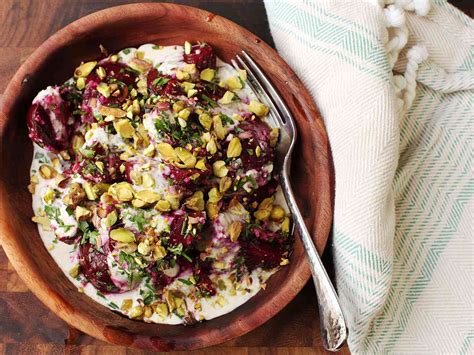 Roasted-Beet Salad With Horseradish Crème Fraîche and Pistachios Recipe