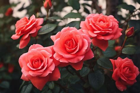 Beautiful roses outdoors | Premium AI-generated image