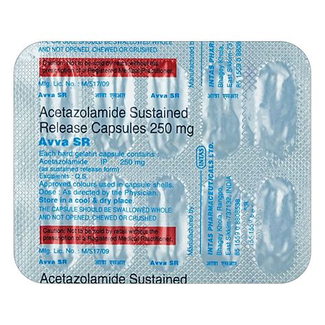 Avva SR 250 mg Capsule 10's Price, Uses, Side Effects, Composition ...