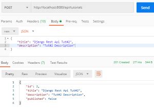 Post API in Django 的图像结果