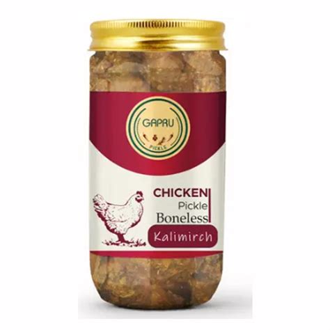 Gapru Kalimirch Chicken Pickle Boneless (400 GM) Non Veg Pickle,Chicken ...