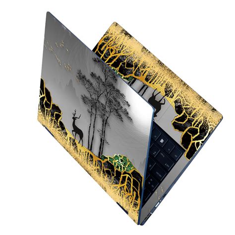Shop Black Dear Golden Artistic Work Laptop Skin | Buy Online Now ...