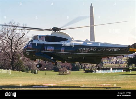The presidential helicopter, known as Marine One when the president is aboard