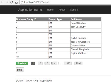 Image result for Binding Data into GridView Using MVC