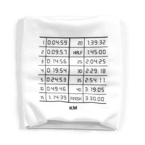 Marathon Pace Pocket wristband (kilometres) - Runners.Gifts