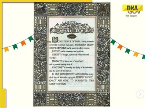 Government unveils original image of Preamble to Indian Constitution ...