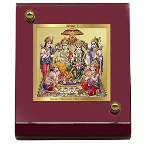 Diviniti 24K Gold Plated Ram Darbar Frame For Car Dashboard, Home Deco ...
