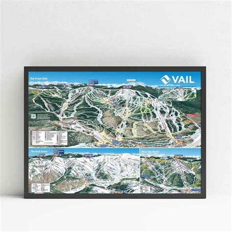 Vail Ski Resort Trail Map Poster – Mtns Co