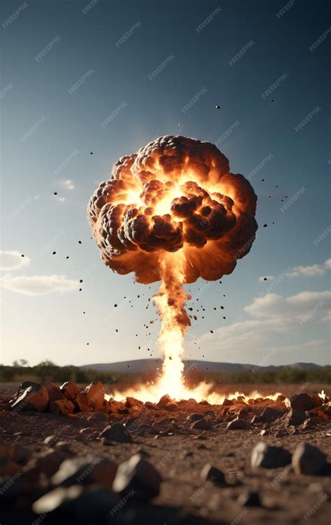 Premium Photo | Explosion atomic mushroom cloud weapon
