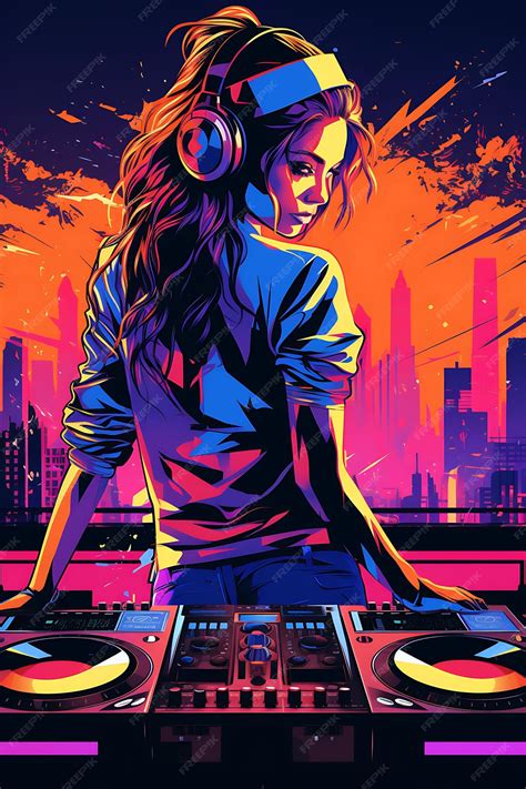 Premium AI Image | Poster Design of Dj Set Dj Mixing Tracks for Dancers ...